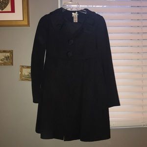 Black brocade coat duster Maternity friendly